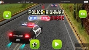 Start Menu of the game Police Highway Chase
