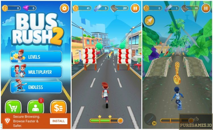 if download bus rush 2 apk the game takes you to an exciting and addictive endless running adventure