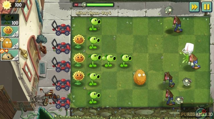 Explore new maps and new zombie and plant species if you download plants vs zombies 2