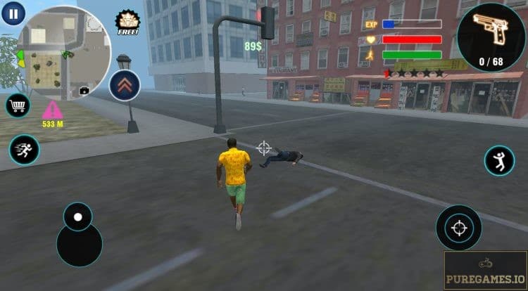 Download Real Gangster Crime and navigate the city freely