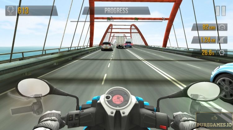 download traffic rider and explore various campaigns like endless and time trial