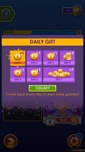 Daily coins are available for in-game purchases