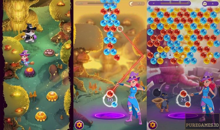 download Bubble Witch 3 Saga and explore hundreds of challenging and fun levels