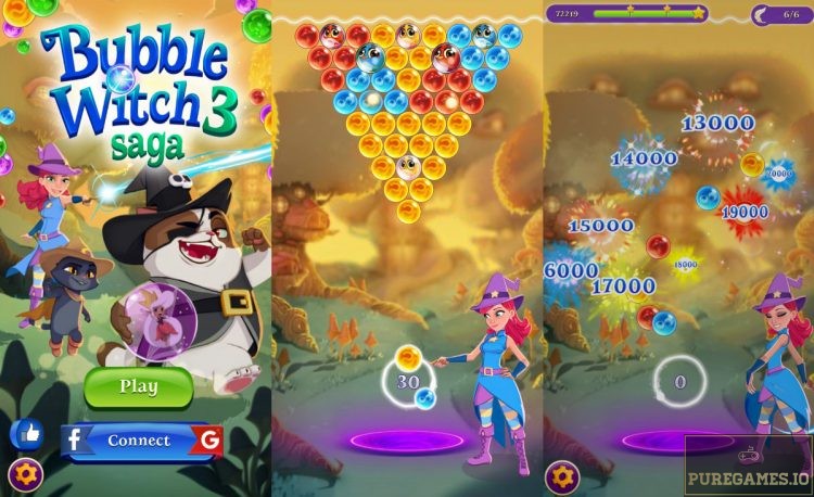 download Bubble Witch 3 Saga and experience a fun-filled bubble shooter