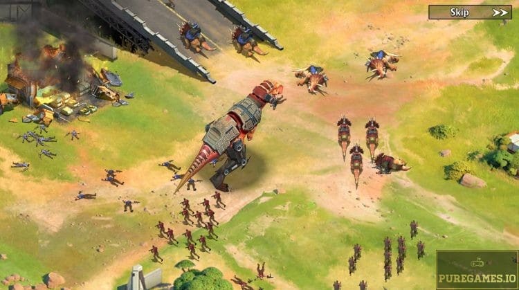 download Dino War - Rise of the Beast and experience an epic MMO Strategy adventure