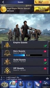 Hero quests for Final Fantasy XV: A New Empire