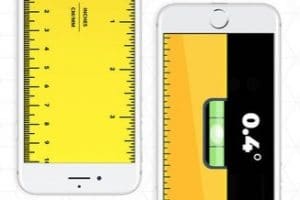 Tape Measure app used as a ruler