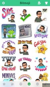 stickers for messages from Bitmoji