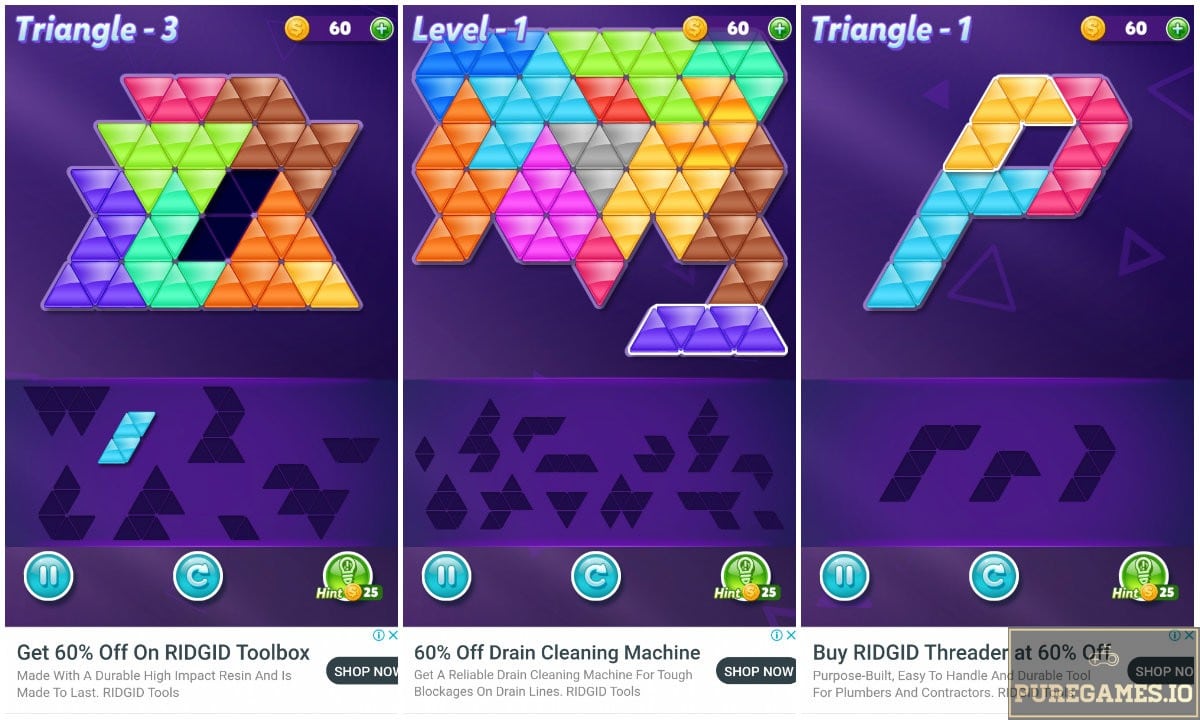 Block Triangle Puzzle Tangram