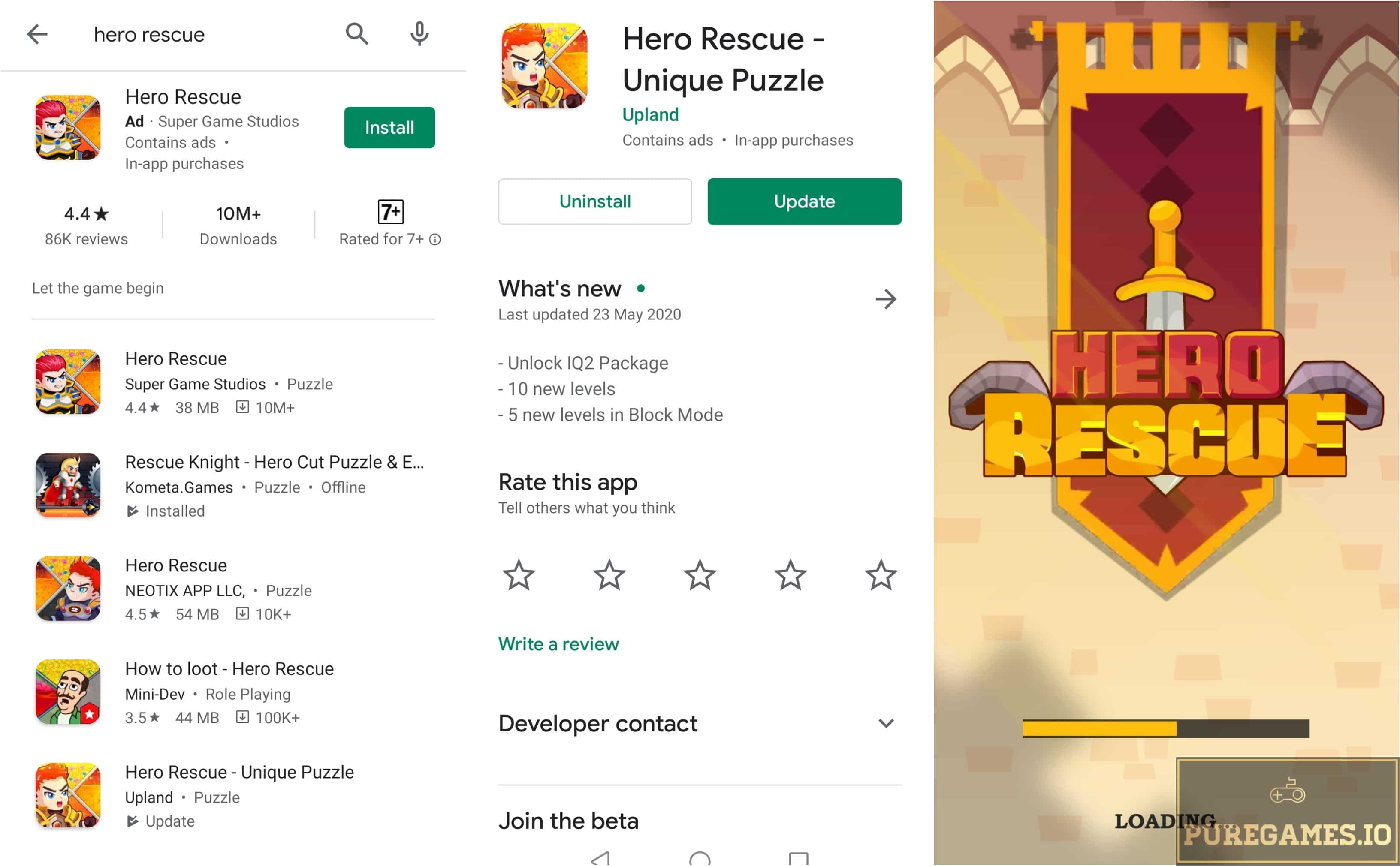 download hero rescue on android